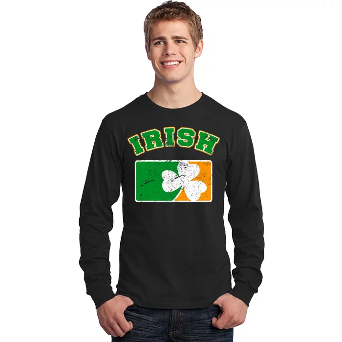 Vintage Team Irish Flag St. Patrick's Day Long Sleeve Shirt