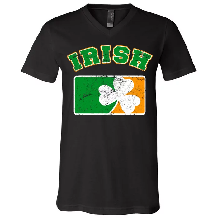 Vintage Team Irish Flag St. Patrick's Day V-Neck T-Shirt