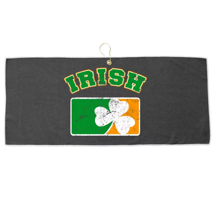 Vintage Team Irish Flag St. Patrick's Day Large Microfiber Waffle Golf Towel