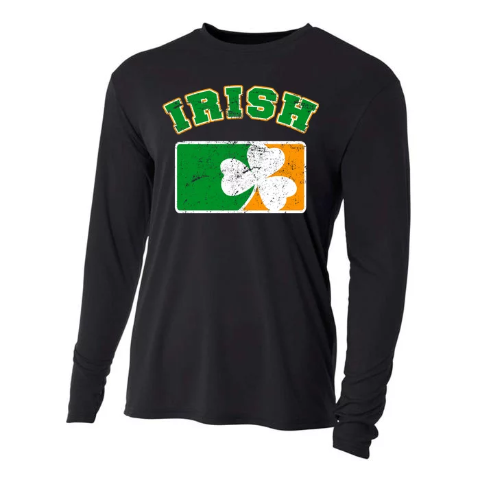 Vintage Team Irish Flag St. Patrick's Day Cooling Performance Long Sleeve Crew