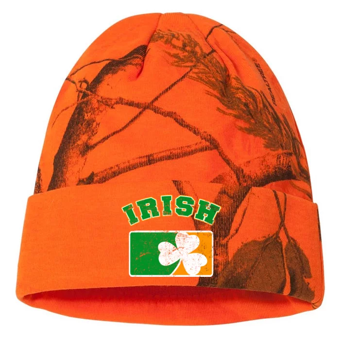 Vintage Team Irish Flag St. Patrick's Day Kati - 12in Camo Beanie