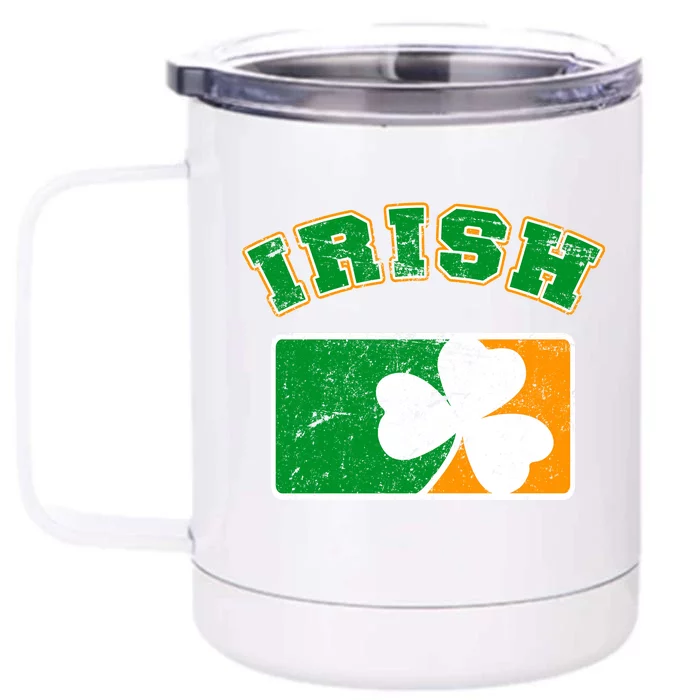 Vintage Team Irish Flag St. Patrick's Day Front & Back 12oz Stainless Steel Tumbler Cup