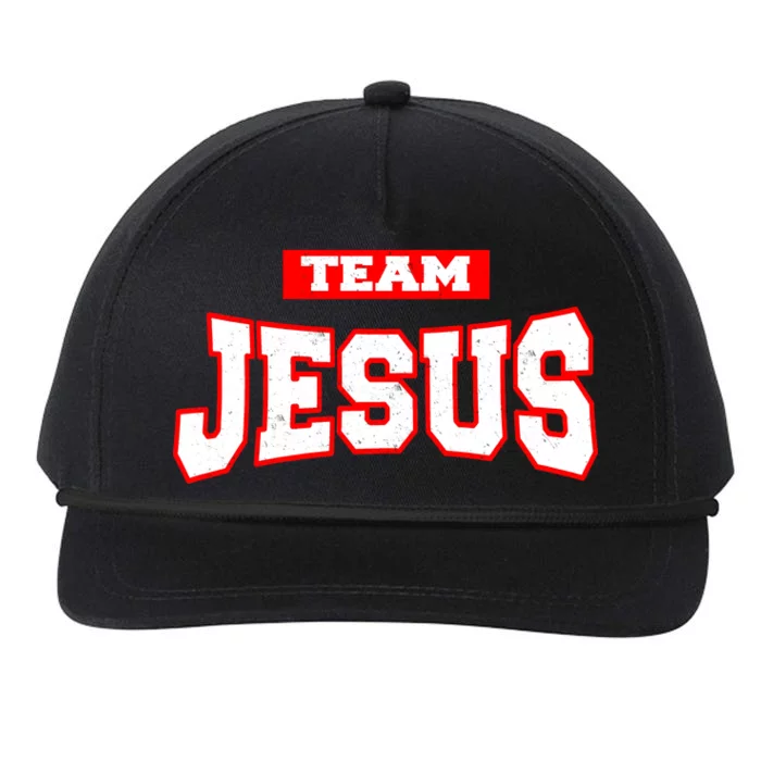 Vintage Team Jesus Funny Christian Snapback Five-Panel Rope Hat