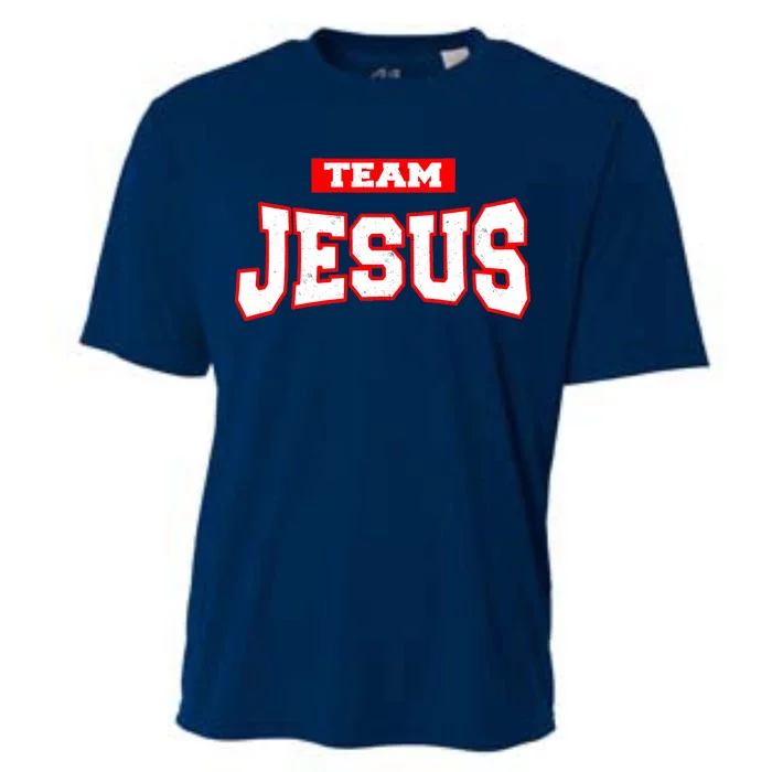 Vintage Team Jesus Funny Christian Cooling Performance Crew T-Shirt