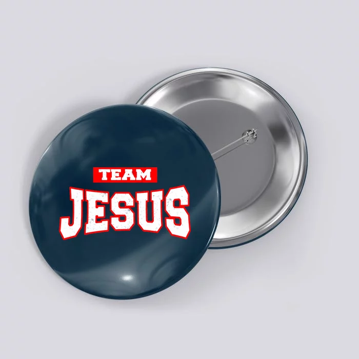 Vintage Team Jesus Funny Christian Button