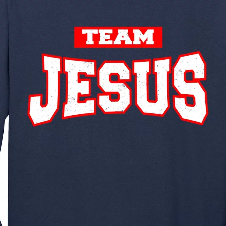 Vintage Team Jesus Funny Christian Tall Long Sleeve T-Shirt