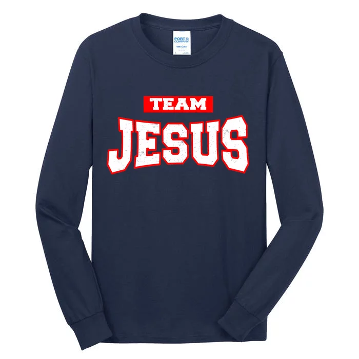 Vintage Team Jesus Funny Christian Tall Long Sleeve T-Shirt