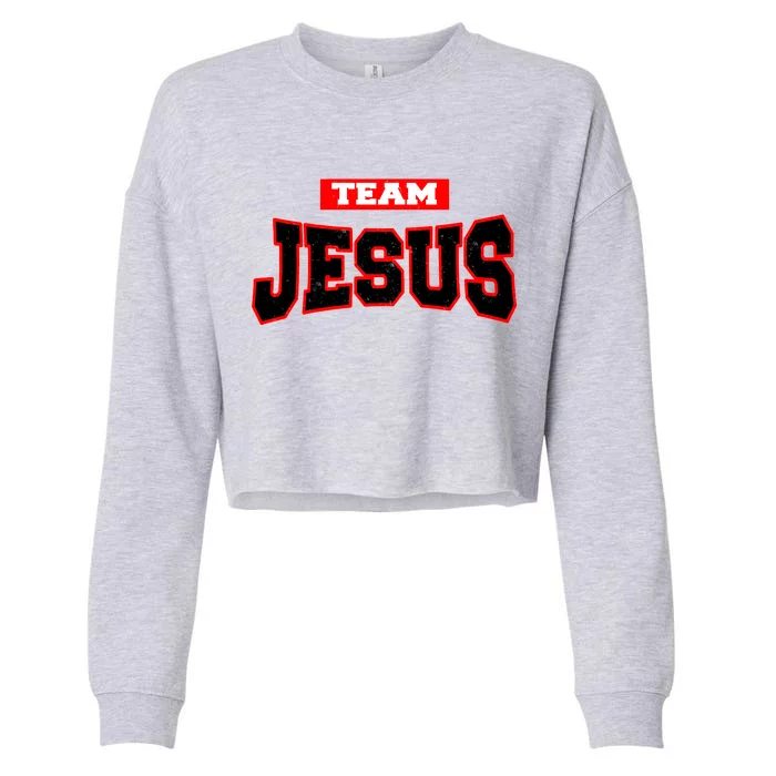 Vintage Team Jesus Funny Christian Cropped Pullover Crew