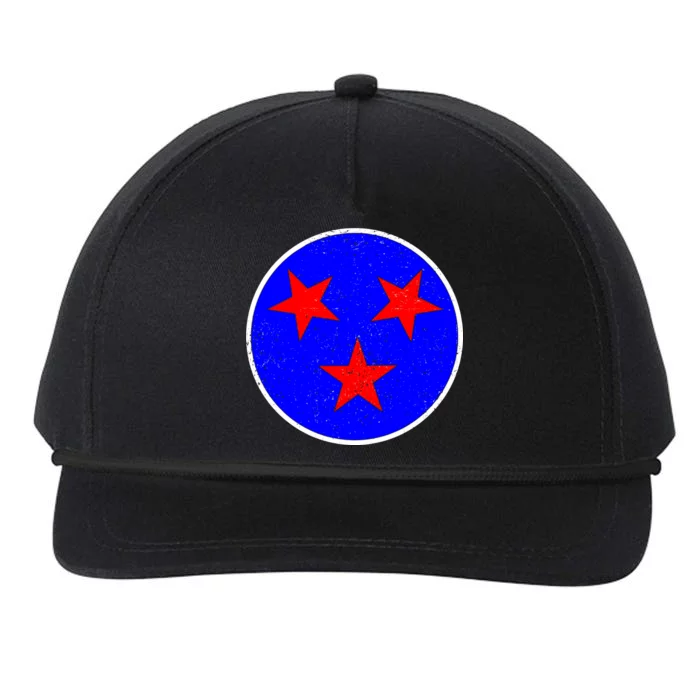 Vintage Tennessee State Flag Snapback Five-Panel Rope Hat