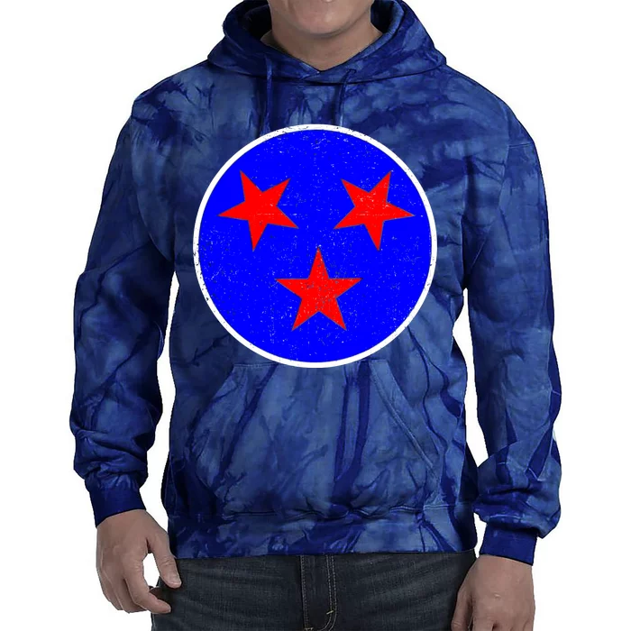 Vintage Tennessee State Flag Tie Dye Hoodie