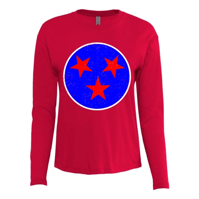 Vintage Tennessee State Flag Womens Cotton Relaxed Long Sleeve T-Shirt