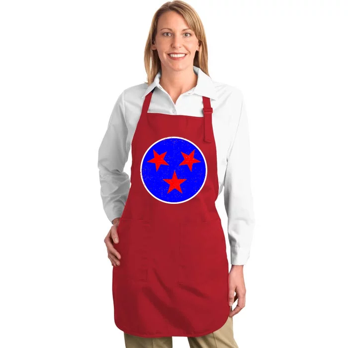 Vintage Tennessee State Flag Full-Length Apron With Pocket