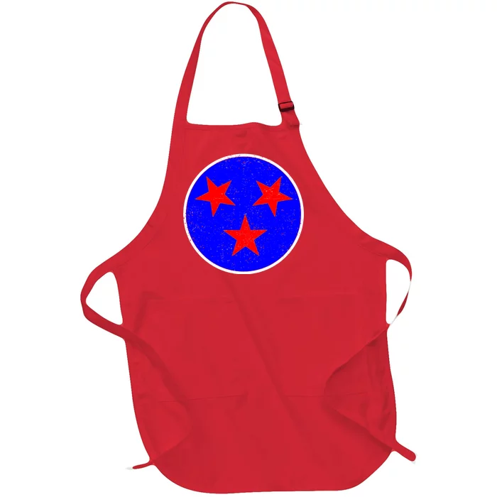 Vintage Tennessee State Flag Full-Length Apron With Pocket