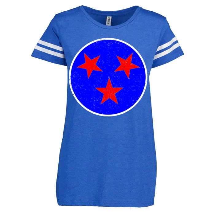 Vintage Tennessee State Flag Enza Ladies Jersey Football T-Shirt