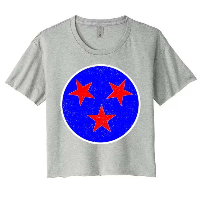 Vintage Tennessee State Flag Women's Crop Top Tee