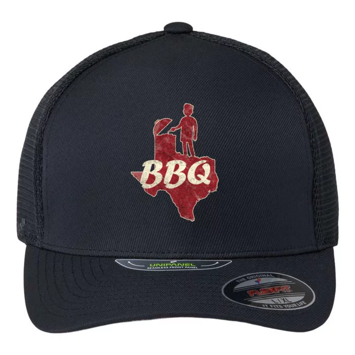 Vintage Texas BBQ Flexfit Unipanel Trucker Cap