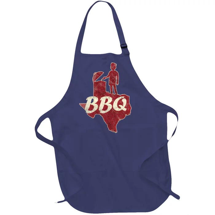 Vintage Texas BBQ Full-Length Apron With Pocket