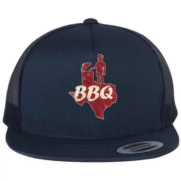 Vintage Texas BBQ Flat Bill Trucker Hat