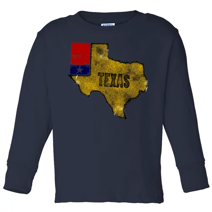 Vintage Texas Logo Toddler Long Sleeve Shirt