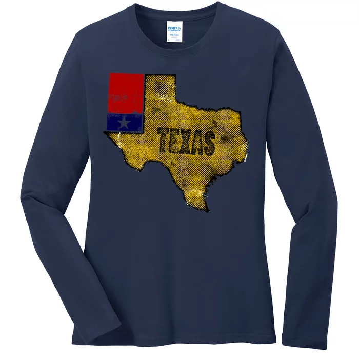 Vintage Texas Logo Ladies Long Sleeve Shirt