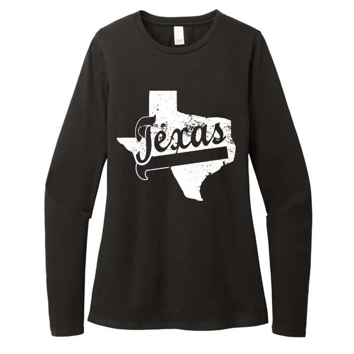 Vintage Texas State Logo Womens CVC Long Sleeve Shirt