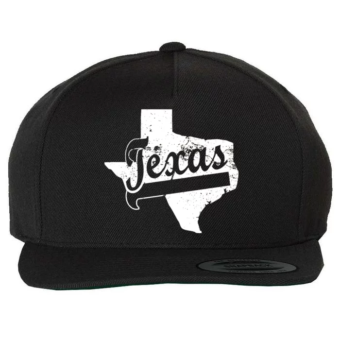 Vintage Texas State Logo Wool Snapback Cap