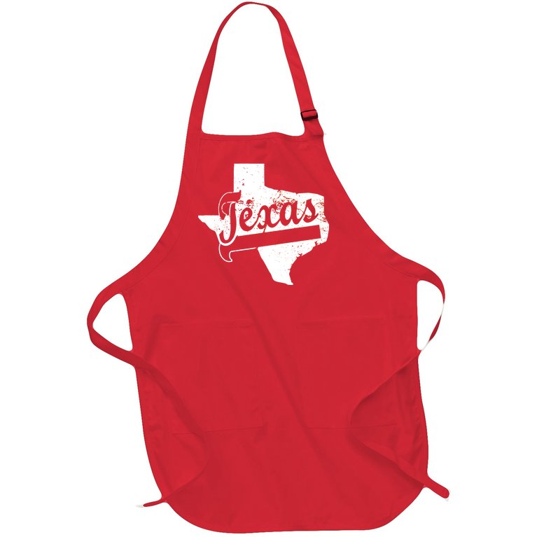 Vintage Texas State Logo Full-Length Apron With Pockets