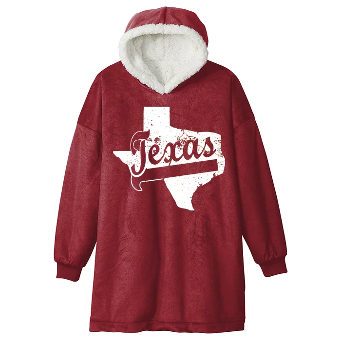 Vintage Texas State Logo Hooded Wearable Blanket