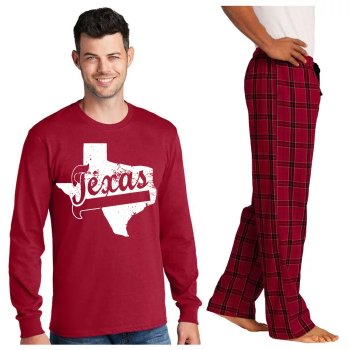 Vintage Texas State Logo Long Sleeve Pajama Set