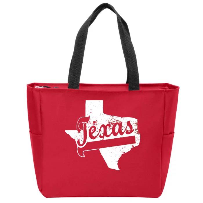 Vintage Texas State Logo Zip Tote Bag