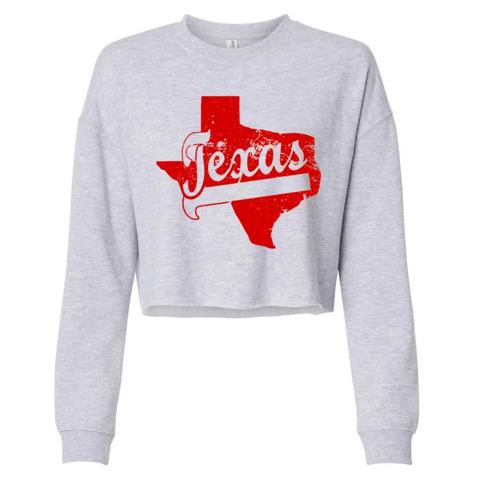 Vintage Texas State Logo Cropped Pullover Crew