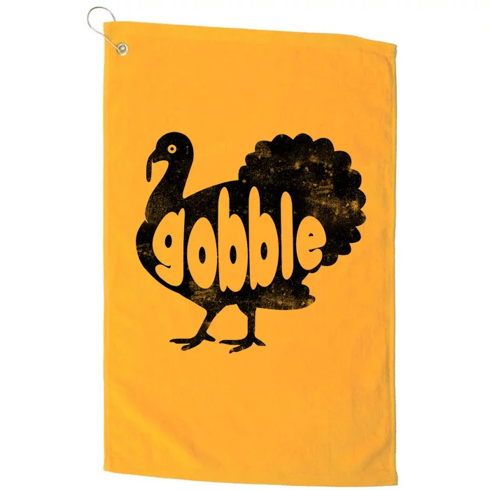 Vintage Thanksgiving Gobble Turkey Platinum Collection Golf Towel