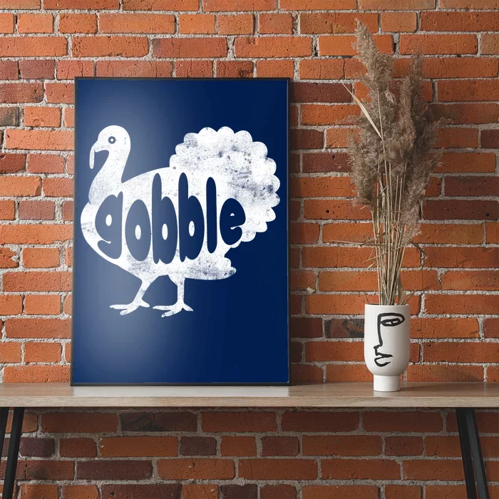 Vintage Thanksgiving Gobble Turkey Poster