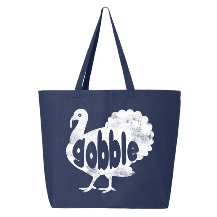 Vintage Thanksgiving Gobble Turkey 25L Jumbo Tote