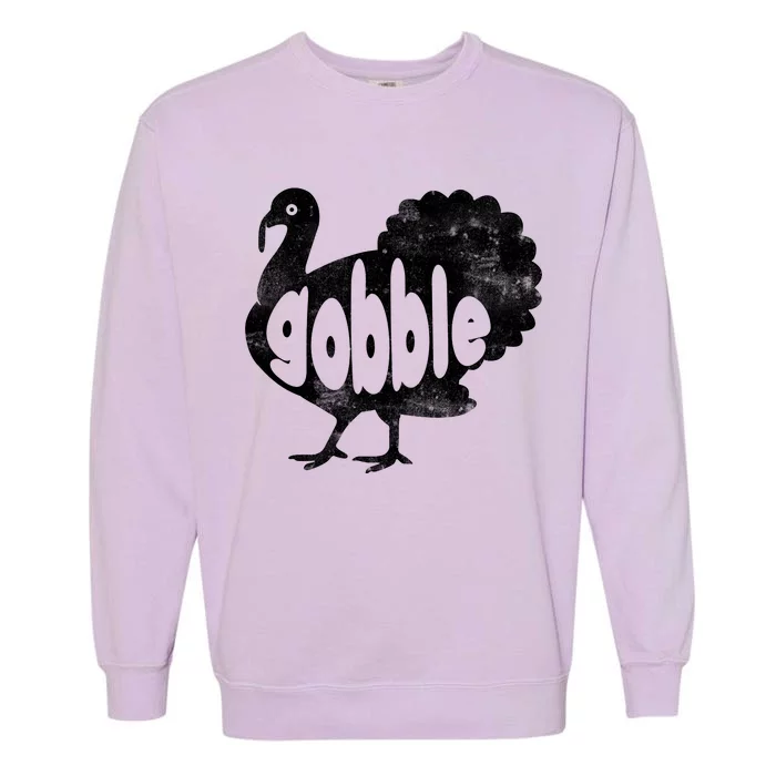 Vintage Thanksgiving Gobble Turkey Garment-Dyed Sweatshirt