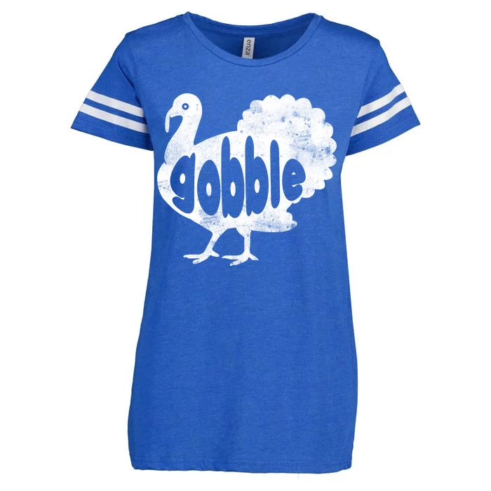 Vintage Thanksgiving Gobble Turkey Enza Ladies Jersey Football T-Shirt