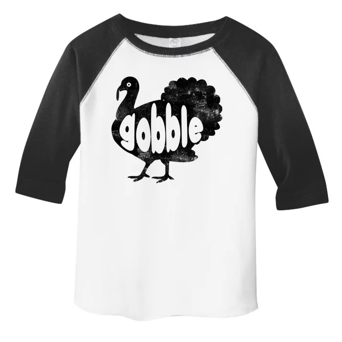 Vintage Thanksgiving Gobble Turkey Toddler Fine Jersey T-Shirt