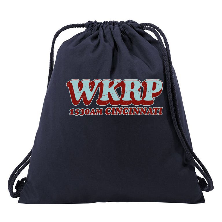 Vintage Thanksgiving WKRP 1530AM Cincinnati Drawstring Bag