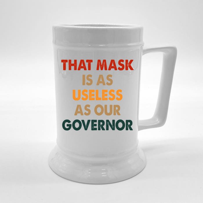 Vintage That Mask Is As Useless As Our Governor Front & Back Beer Stein