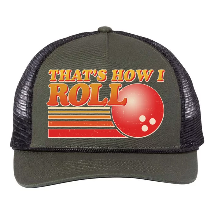 Vintage That's How I Roll Bowling Fan Retro Rope Trucker Hat Cap