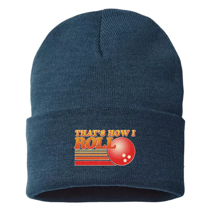 Vintage That's How I Roll Bowling Fan Sustainable Knit Beanie