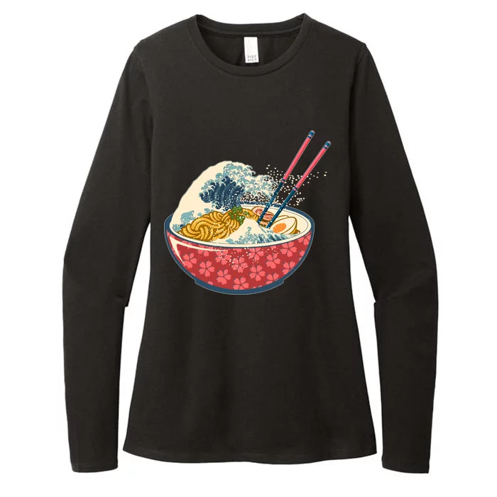 Vintage The Great Ramen Wave Womens CVC Long Sleeve Shirt