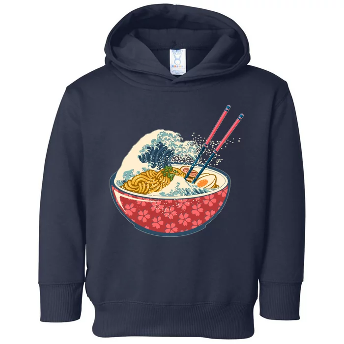 Vintage The Great Ramen Wave Toddler Hoodie