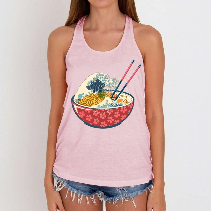 Vintage The Great Ramen Wave Women's Knotted Racerback Tank