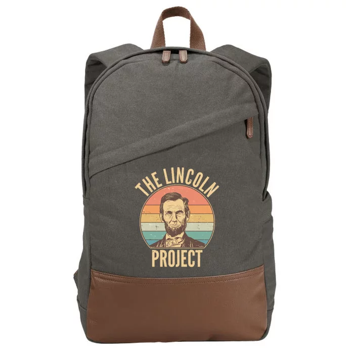 Vintage The Lincoln Project Emblem Cotton Canvas Backpack