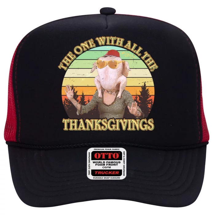 Vintage The One With All The Thanksgivings High Crown Mesh Trucker Hat