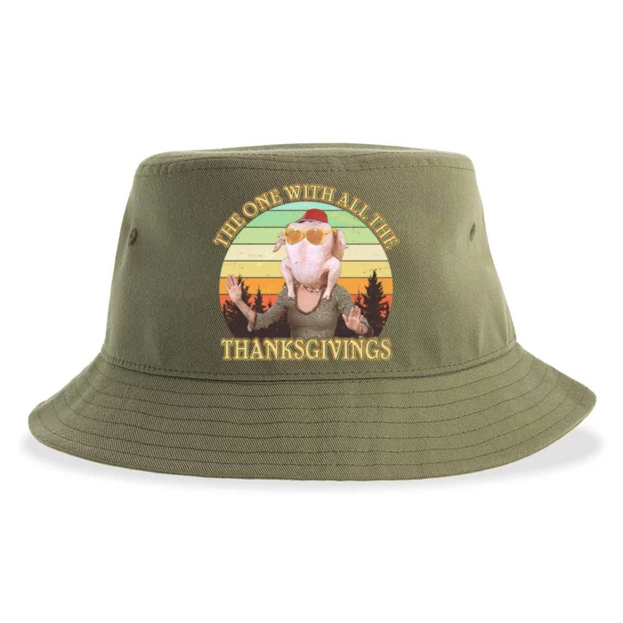 Vintage The One With All The Thanksgivings Sustainable Bucket Hat