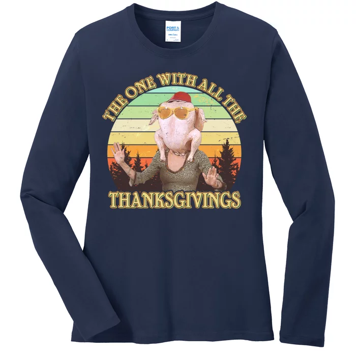 Vintage The One With All The Thanksgivings Ladies Long Sleeve Shirt