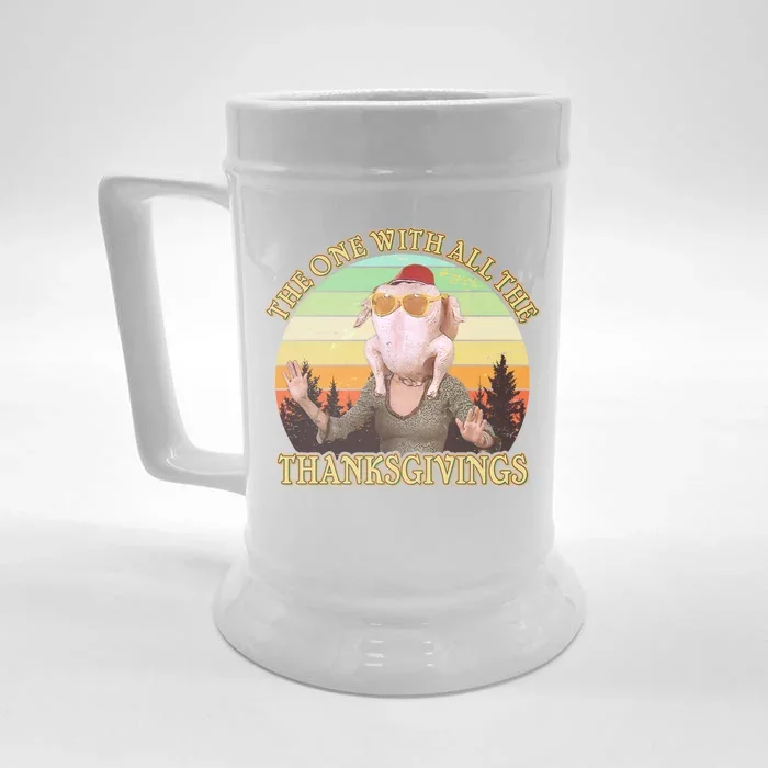 Vintage The One With All The Thanksgivings Front & Back Beer Stein