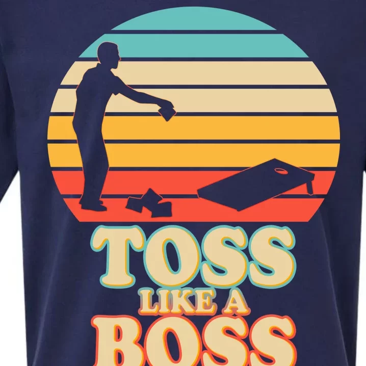 Vintage Toss Like A Boss Cornhole Sueded Cloud Jersey T-Shirt